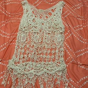 Cute lacy boho tank top